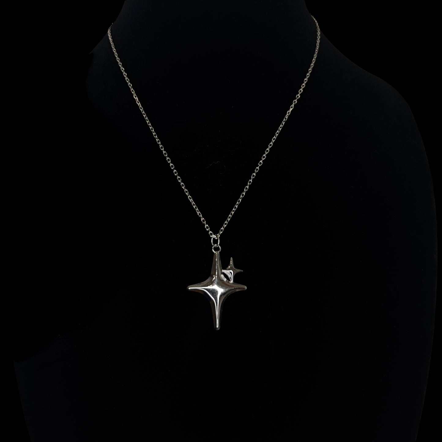 Double Star Micro Chain Silver